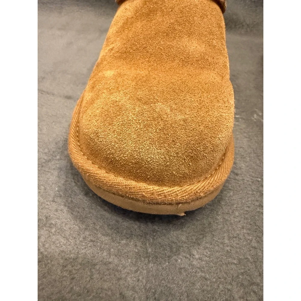 UGG Kids Classic Slipper Chestnut Suede Sheepskin Lining Slip On Shoes size 4
